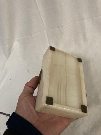 1970s white onyx boxe