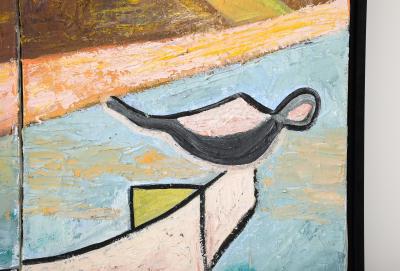 1980s Abstract Oil On Canvas Modern Artwork