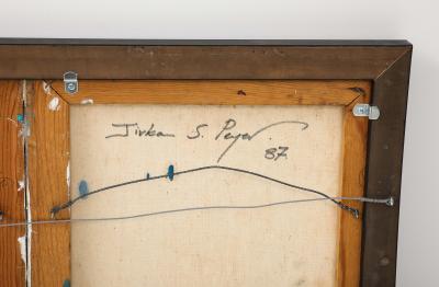 1980s Abstract Oil On Canvas Modern Artwork