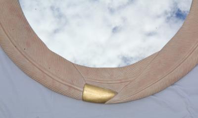 1980s Art Deco Style Banana Leaf Motif Wall Mirror