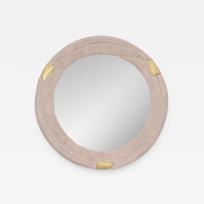 1980s Art Deco Style Banana Leaf Motif Wall Mirror