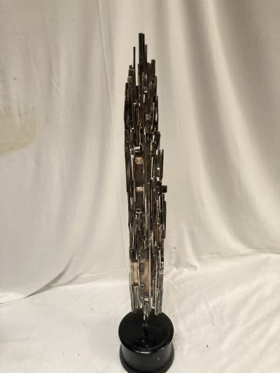 1980s Brutalist bronze sculpture by Luco Bicosco