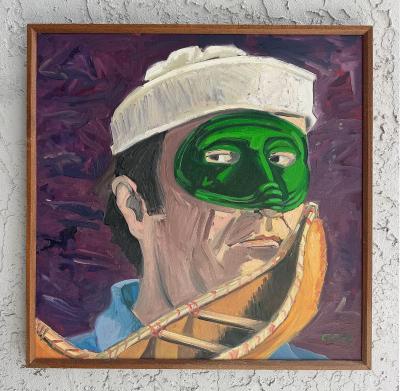 1980s Charles Parness Group of Four Abstract Self Portraits