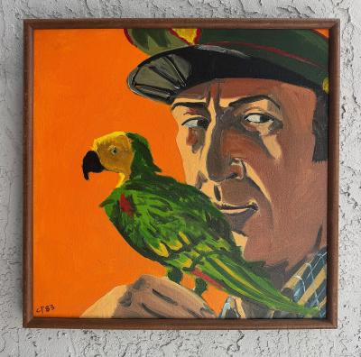 1980s Charles Parness Group of Four Abstract Self Portraits