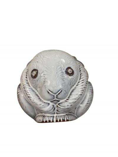 1980s Charming studio pottery bunny ceramic vase