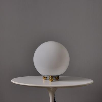 1980s Geometric Brass and Glass German Technolumen Table Lamp