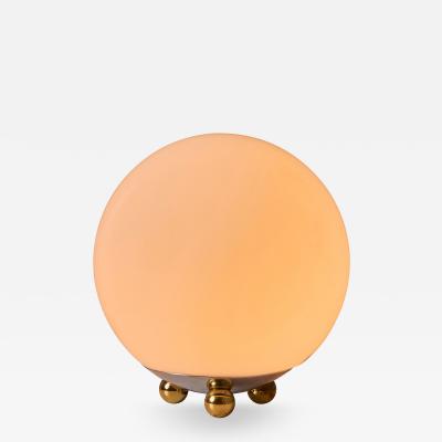 1980s Geometric Brass and Glass German Technolumen Table Lamp
