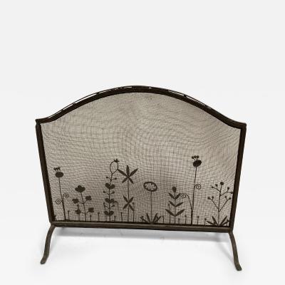 1980s Hand made metal Fire screen