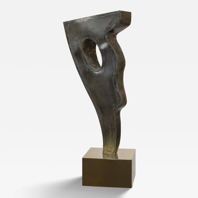 1980s Italian Brutalist Steel Sculpture