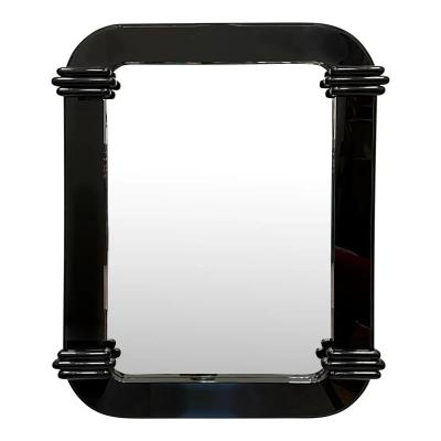 1980s Italian Postmodern Lacquered Wood and Glass Console