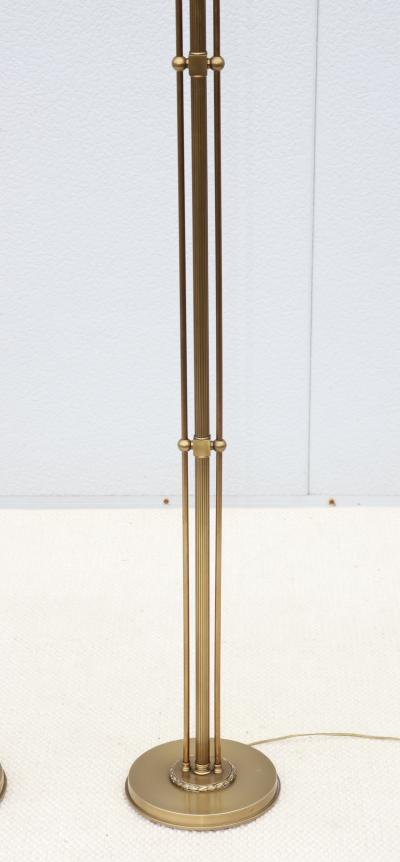 1980s Italian Torchiere Brass Floor Lamps