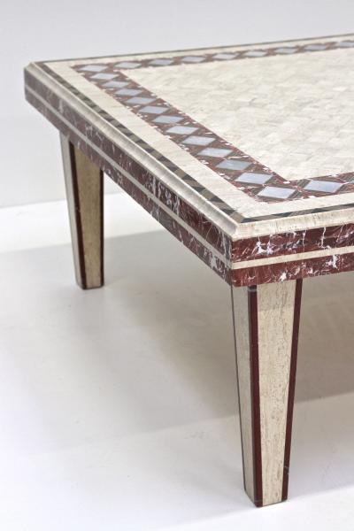 1980s Italian Travertine Marble Stone Coffee Table Couch Table IT ca 1980