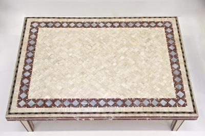 1980s Italian Travertine Marble Stone Coffee Table Couch Table IT ca 1980