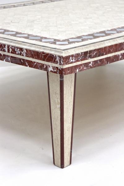 1980s Italian Travertine Marble Stone Coffee Table Couch Table IT ca 1980