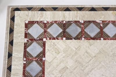 1980s Italian Travertine Marble Stone Coffee Table Couch Table IT ca 1980