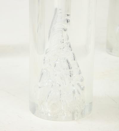 1980s Lucite Coffee Table with Internal Bubbles 