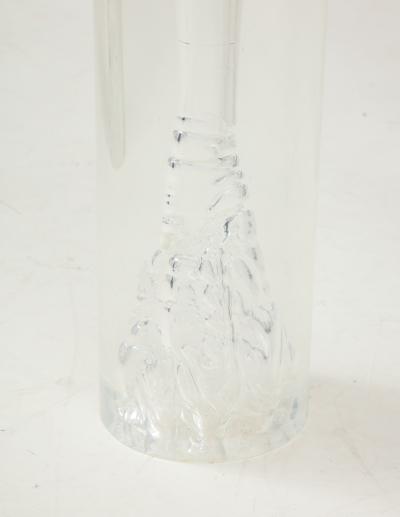 1980s Lucite Coffee Table with Internal Bubbles 