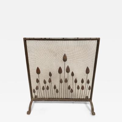 1980s Metal fire screen