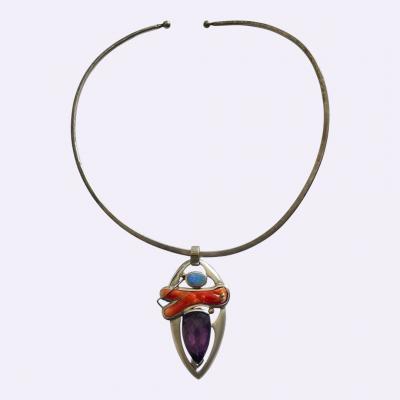 1980s One of a kind necklace signed Catuogno