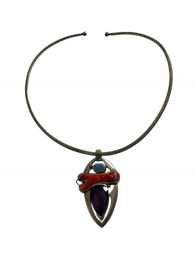 1980s One of a kind necklace signed Catuogno
