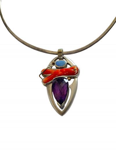 1980s One of a kind necklace signed Catuogno