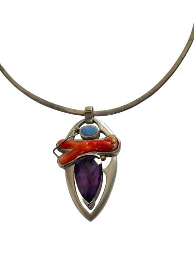 1980s One of a kind necklace signed Catuogno