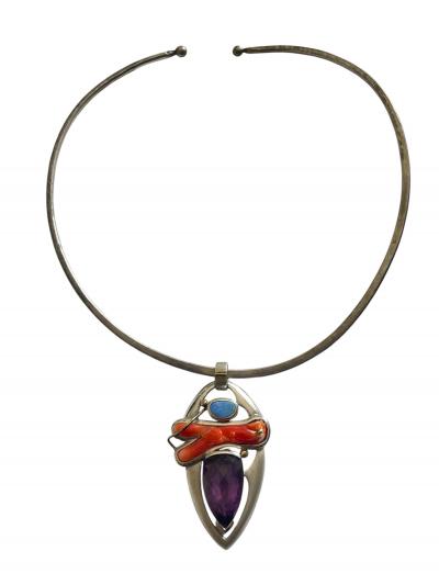 1980s One of a kind necklace signed Catuogno