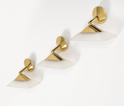 1980s Set of Three High Style Italian Wall Lights 