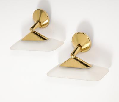 1980s Set of Three High Style Italian Wall Lights 