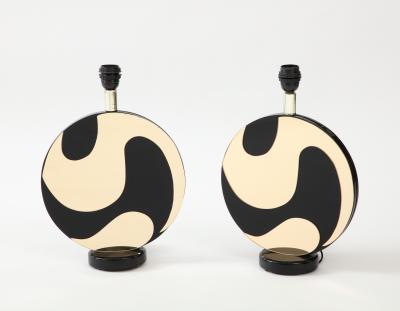 1980s acrylic table lamps by Vankeas
