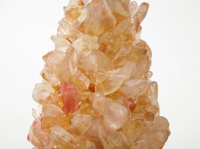 1980s glass lamps in the manner of quartz or rock crystal