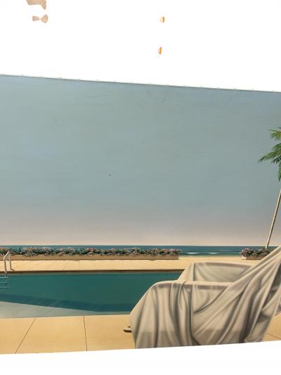 1980s hyper realist painting by Pierre Coulon