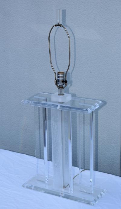 198s Mid Century Modern Large Lucite Table Lamps