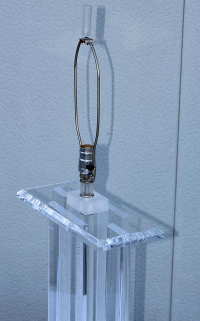198s Mid Century Modern Large Lucite Table Lamps