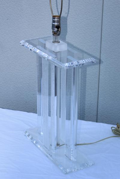198s Mid Century Modern Large Lucite Table Lamps