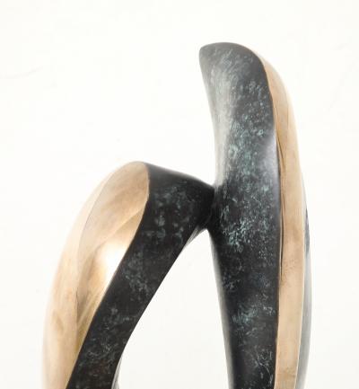 1990 Bronze Abstract Sculpture Signed And Dated 