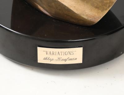 1990 Bronze Abstract Sculpture Signed And Dated 