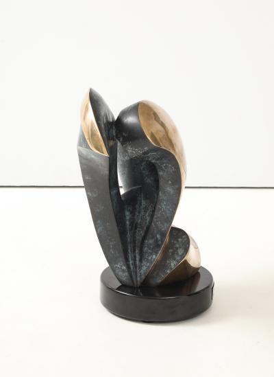 1990 Bronze Abstract Sculpture Signed And Dated 
