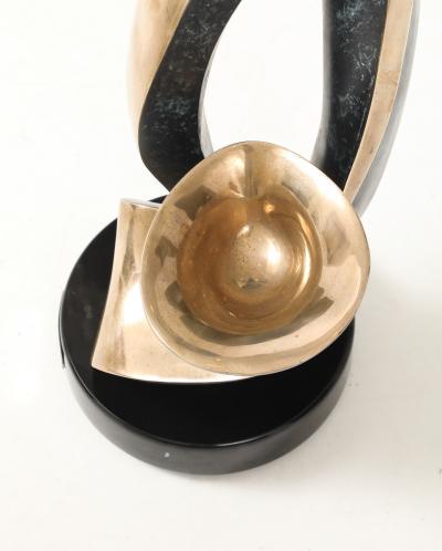1990 Bronze Abstract Sculpture Signed And Dated 