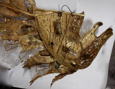 1990 Enlightening Sconce Horses Head Gilded Bronze Gypsum Signed Lambert Ph