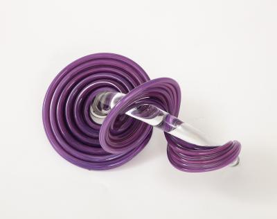 1990s Abstract Signed Glass Sculpture