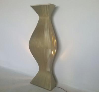 1990s Large Sculptural Painted Stainless Steel Floor Lamp