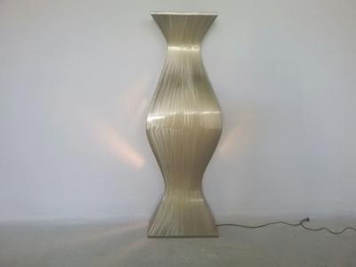 1990s Large Sculptural Painted Stainless Steel Floor Lamp
