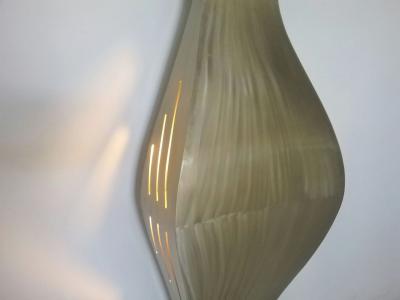 1990s Large Sculptural Painted Stainless Steel Floor Lamp