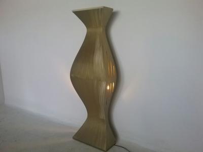 1990s Large Sculptural Painted Stainless Steel Floor Lamp