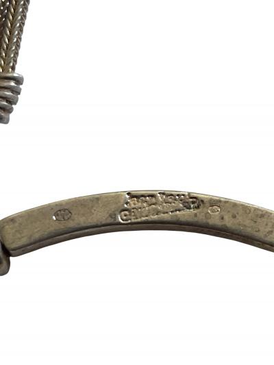 1990s Silver and socked quarts beads necklace by Jean Paul GAULTIER