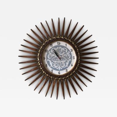 1990s Sunbeam Maple Wood Clock