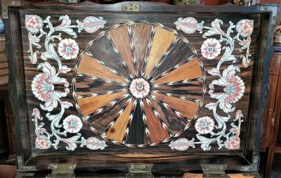 19C Anglo Ceylonese Sewing Box of Museum Quality