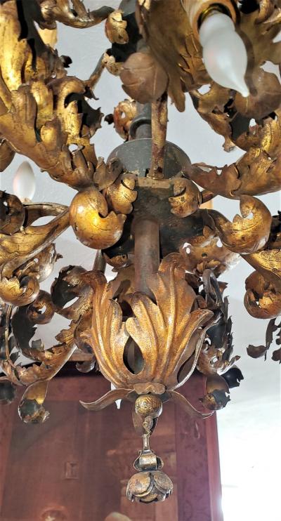 19C French Gilt Bronze 18 Branch Chandelier