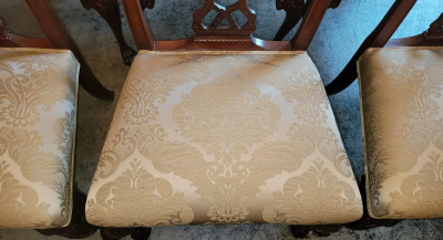 19C Set of 6 Irish Chippendale Style Ribbon Back Dining Chairs